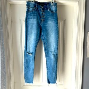 Lucky Brand High Rise Skinny Ripped Jeans
